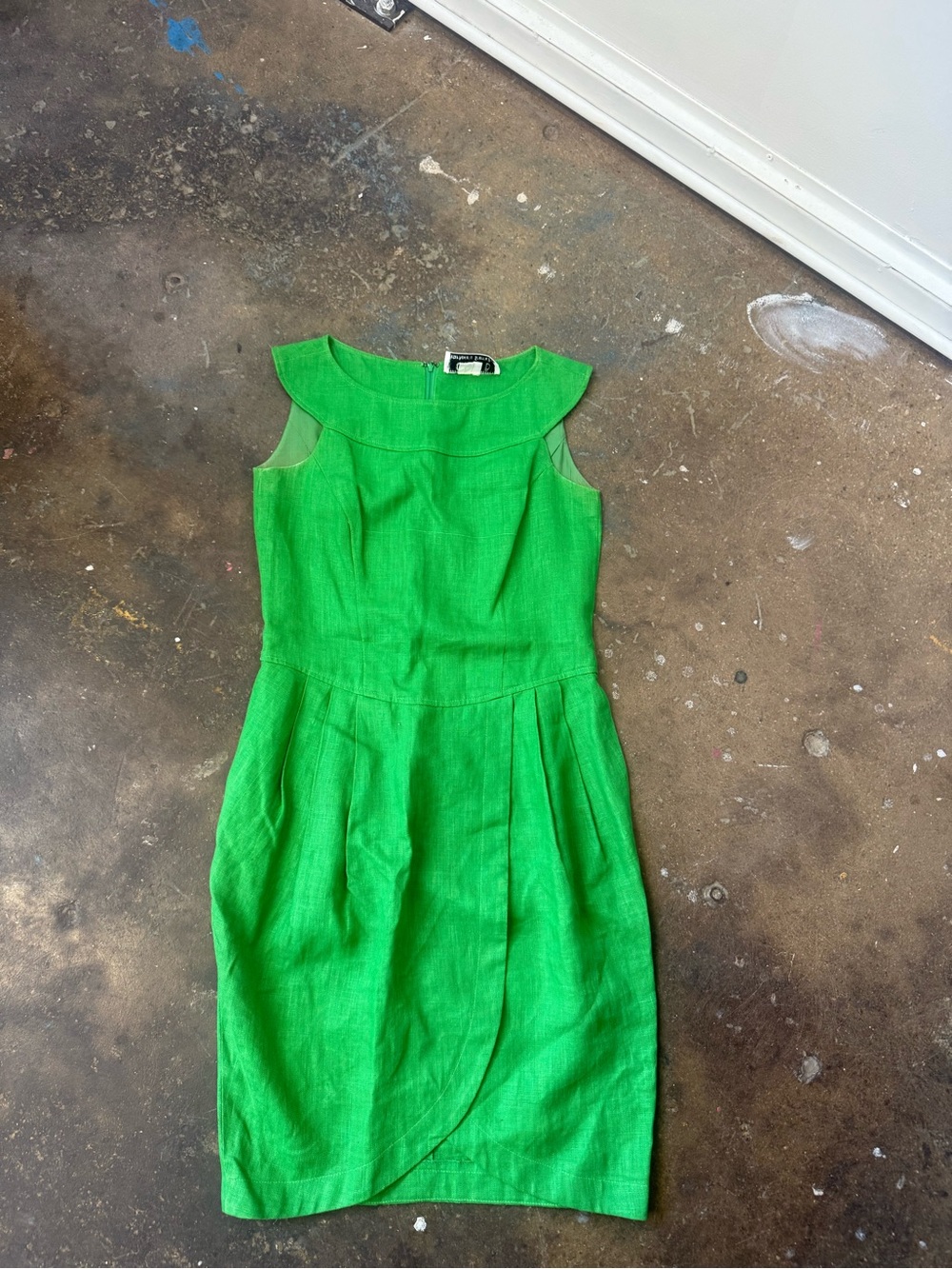 Bright Green Sleeveless Sheath Dress Vintage Chetta B